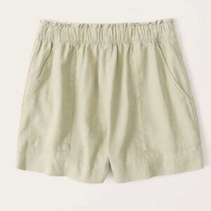 ABERCROMBIE & FITCH - Size XS Linen Blend Pull-On Shorts - Green Sage